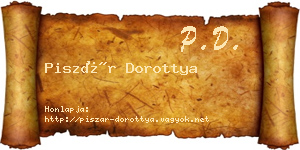 Piszár Dorottya névjegykártya