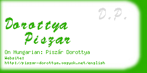 dorottya piszar business card