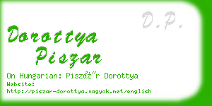 dorottya piszar business card